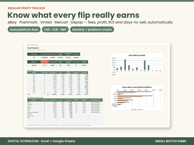 Reseller Profit Tracker preview